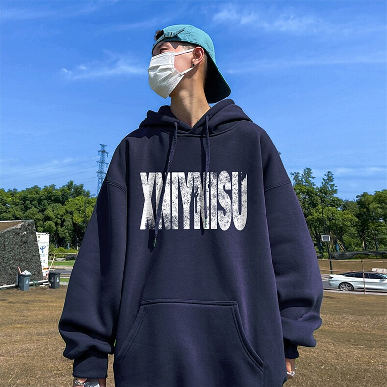 抖音得物供货可提供视频春装重磅美式宽松连帽卫衣DL2437,男装卫衣,电商A486-1