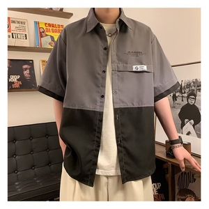 港风新款套装夏季学生衬衫男休闲帅气 C3017图片