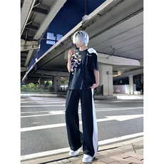 WE1544-P36绣花肩章羽毛满天星立体浮雕短袖T恤男女，男装T恤，电商B323A