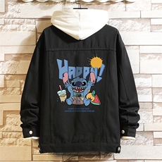 牛仔夹克男大码牛仔外套男茄克NJ77077-P60加绒款-P75，男装夹克，电商A040A