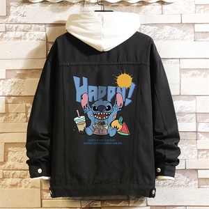 牛仔夹克男大码牛仔外套男茄克 NJ77077-P60加绒款-P75图片