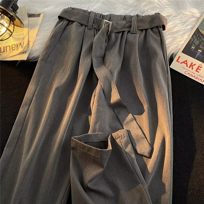 春季卫裤男直筒垂感百搭ins潮牌宽松条纹拼接K064-P40,男装休闲裤,星座911-2(原星座613-2）