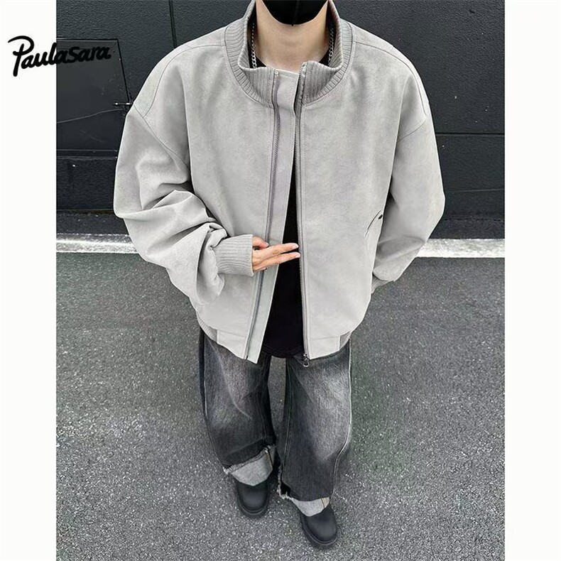 现货！！象牙白高级感立领三防夹克外套R908-P85,男装夹克,星座1005-6