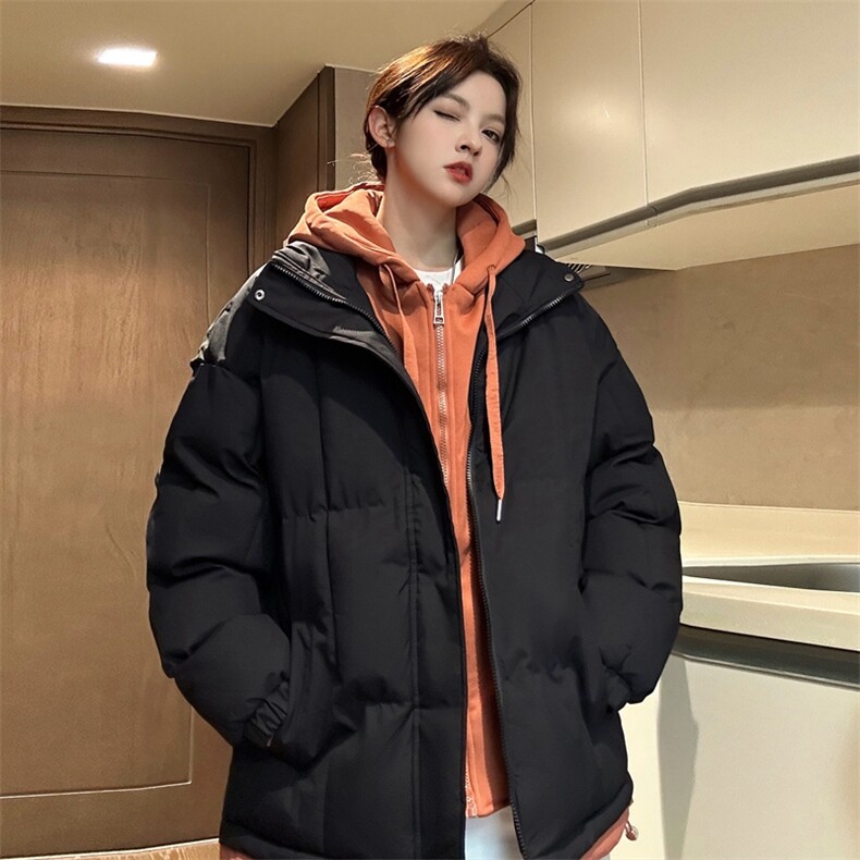 中性风冬季防水防寒加厚保暖光版假两件连帽棉衣二开MY888P85,男装棉衣,星座309（原A406）