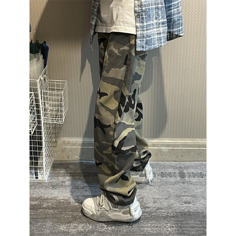 【有货】迷彩工装裤阔腿美式复古hiphop裤子高街8265PP-特P48,男装工装外套,星座1007（原301D）