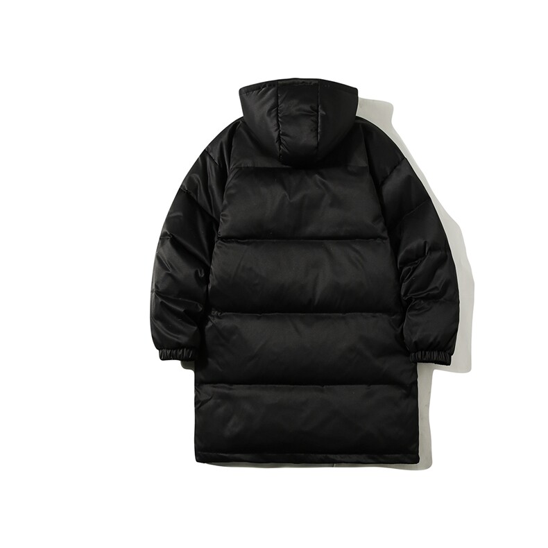 22白底冬季白鸭绒简约纯色长款黑色羽绒服外套YR150P245控298,男装羽绒服,电商A247-1