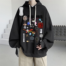 8XL连帽卫衣男大码胖子帽衫大号运动服WY2383-P35，男装卫衣，电商A040