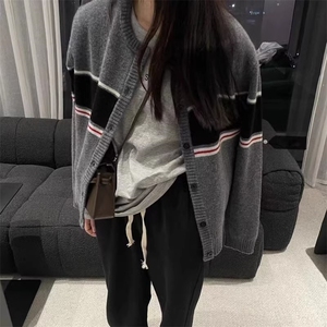 时尚大气简约潮流百搭都市柔软气质这种开衫女图片