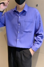 社会小伙纯色男士长袖衬衫帅气百搭休闲衬衣男C208-8890-特P48，男装衬衫，电商C208