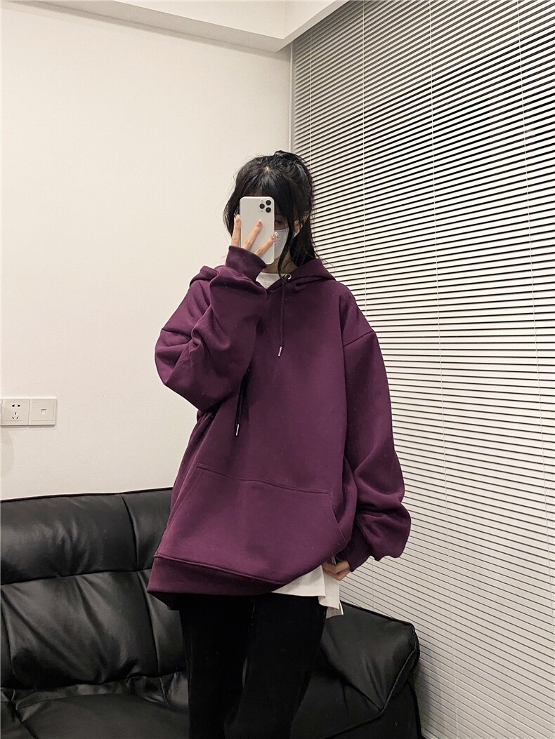 美式复古连帽重磅卫衣基础款休闲宽松oversize,男装卫衣,星座310A-4