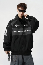 印花机车户外赛车M-5XL大码：涤纶棉衣男白底78179P128控178，男装棉衣，星座227-7