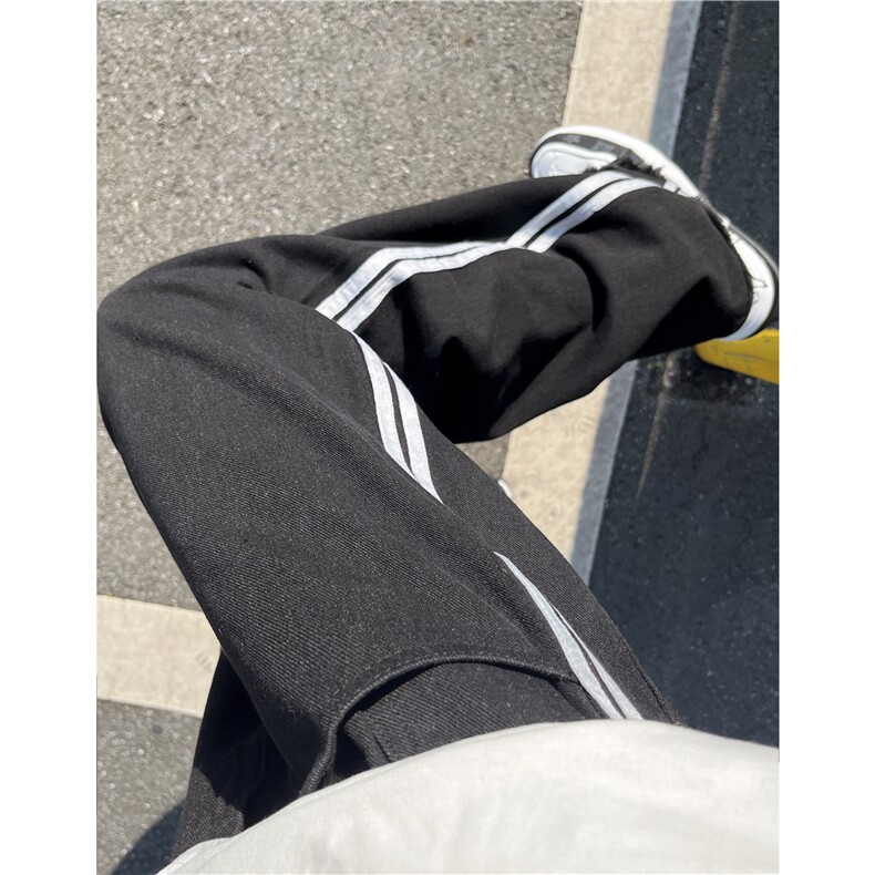 美式街头水洗双杠直筒宽松vibe毛边牛仔裤XZ603-K776-P60控78,男装牛仔裤,星座603