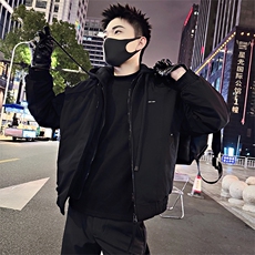 B36/P158控208假两件连帽设计拼接卫衣痞帅男士棉服休闲潮牌棉衣2，男装棉衣，星座305B