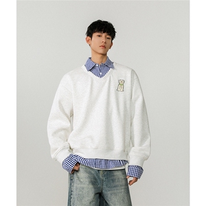 刺绣腊肠狗设计大码M-5XL华棉卫衣男：表面棉 78035P60控98图片