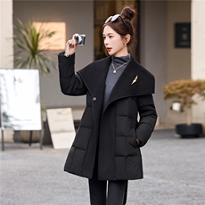 90白鸭绒羽绒服女2025年冬季新款中长款休闲羽绒服女，女装羽绒服，沁沁公主