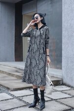 提花貂绒裙，其它，FEIZI 飞子