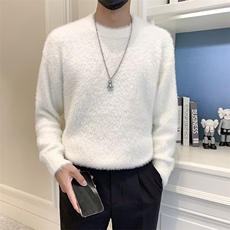 秋冬款新款男士小众慵懒风毛衣外套保暖套头银丝针织衫潮S604，男装针织衫/毛衣，星座1116A-2（原606A-1）