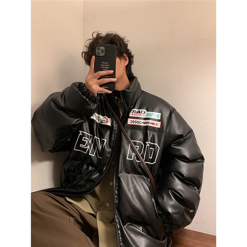EQ156冬季新款港风炸街加厚皮棉衣棉服痞帅机车服宽松外套男P118,男装棉衣,电商C306-1