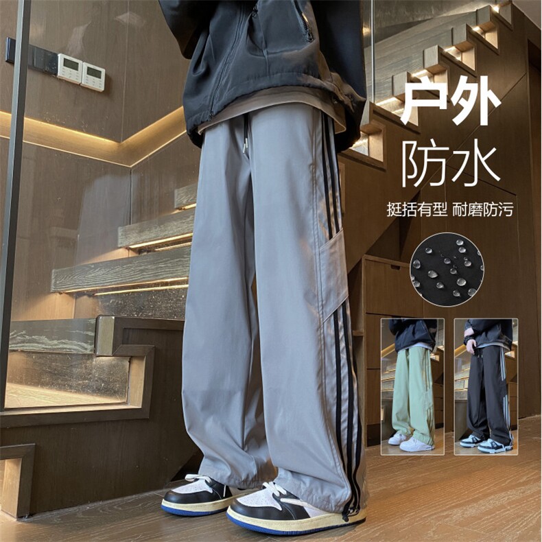 2025秋季新款机能防水户外条纹宽松冲锋裤B315-K24315-特p35控68图片
