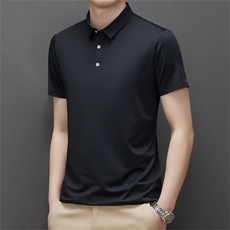 高端无痕polo衫男装夏季商务休闲男短袖T恤纯色POLO衫MJ82201-P70，男装T恤，星座1105-3
