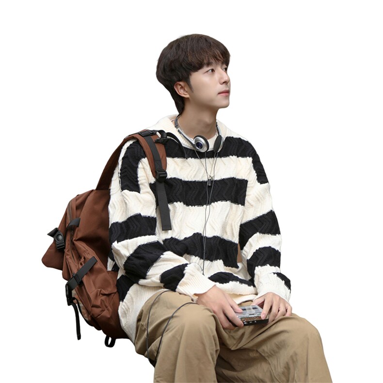 cityboy！条纹毛衣男士加厚麻花线衣男针织衫男XH03-P60,男装针织衫/毛衣,电商B367