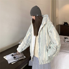 条纹连帽