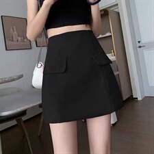 2022洋气新款港味复古短裙，其它，L·H·X