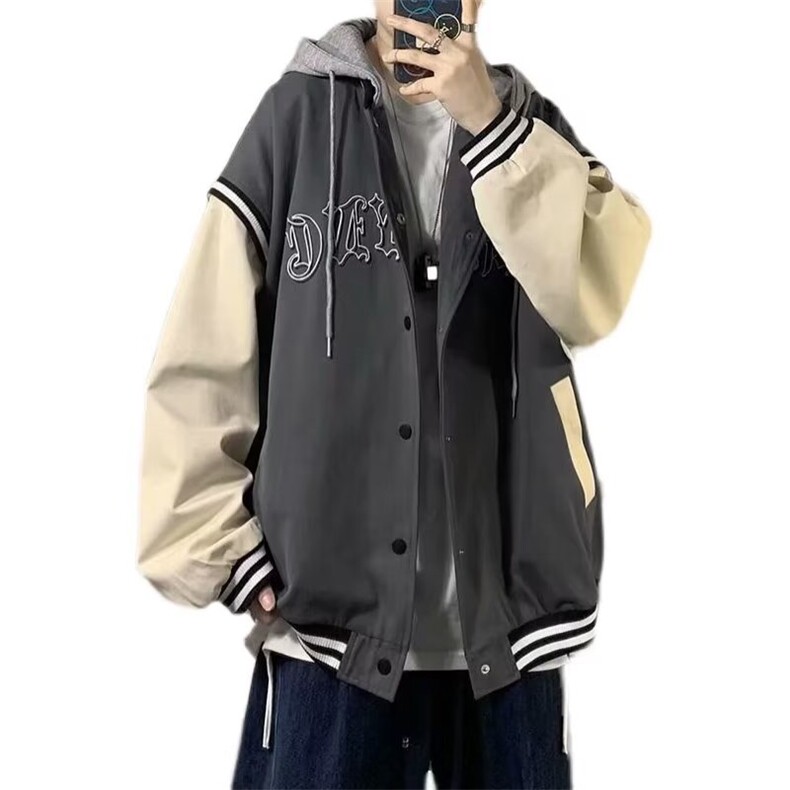 棒球服外套男款春秋季韩版潮流撞色上衣学生夹克A068-MYJK16-TP55,男装夹克,电商A068