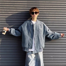 皮衣外套男装春季工装夹克美式棒球服潮牌机车服JKF218，男装皮衣，星座516A