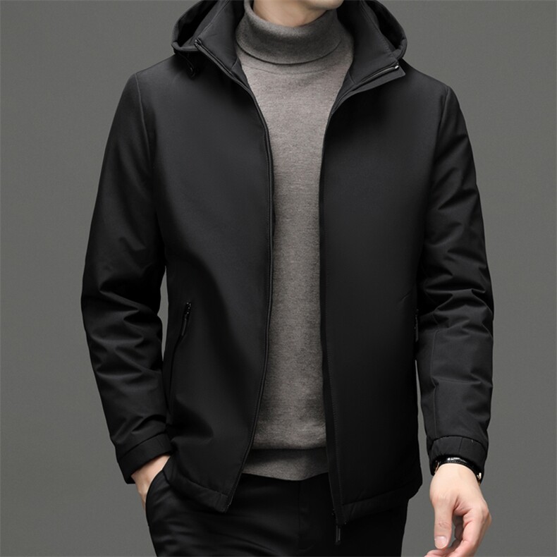 羽绒服男士新款秋冬季宽松休闲中青年保暖连帽外套 FF2299-P190图片