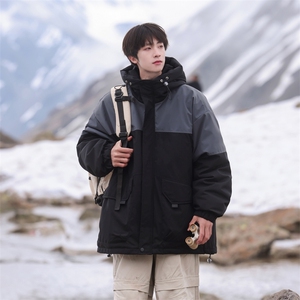 雪景男士冬季保暖防寒90白鸭绒拼接羽绒服外套A406 Y7718  P218图片