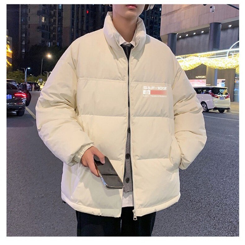慵懒潮流百搭流行新款ins日系时尚高质量防水棉服原宿简约气质,男装棉衣,星座1013-1