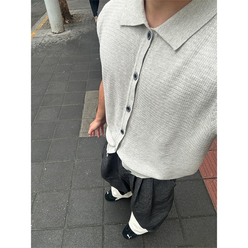 网图+老钱风针织衫短袖开衫W1308/特P45,男装针织衫/毛衣,电商B350