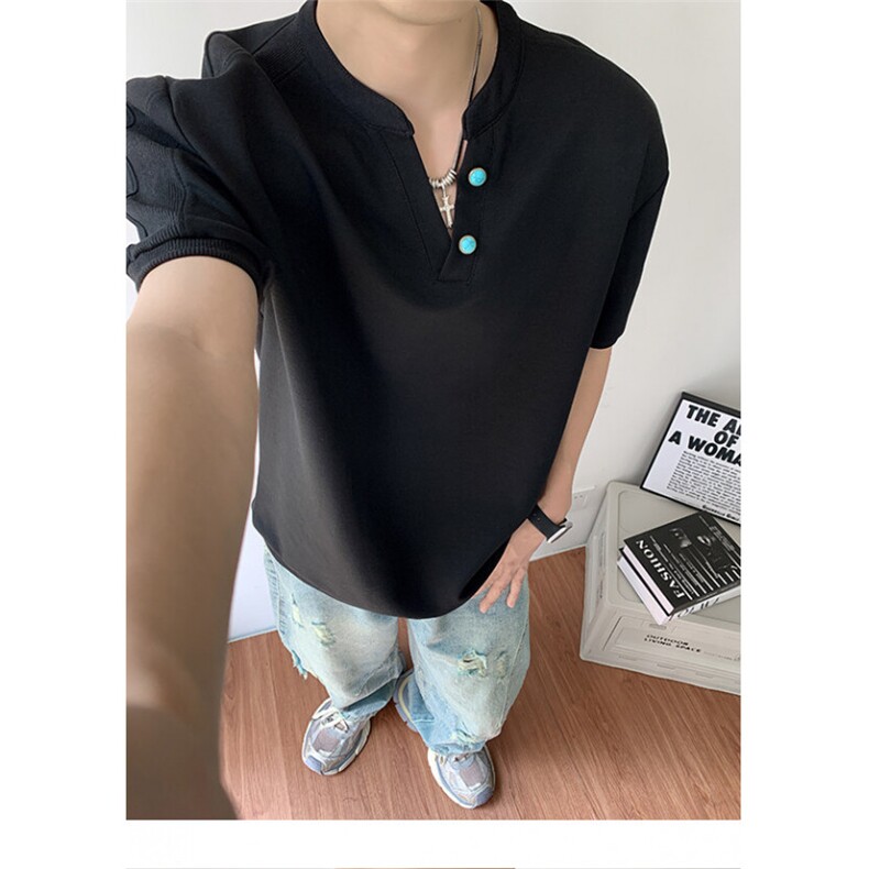 t恤男生美式短袖夏季潮牌五分袖T0140-P48,男装T恤,星座308B-2