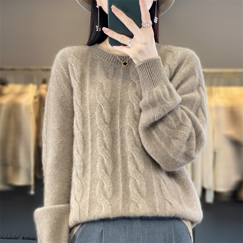 羊毛打底衫女秋冬内搭套头保暖长袖羊毛针织毛衣,女装羊毛衫,大美人高端店