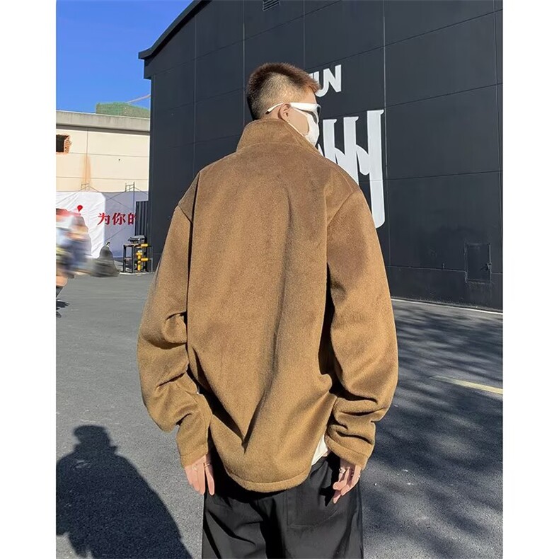 美拉德穿搭翻领外套秋冬美式复古宽松情侣夹克Z511P90,男装夹克,星座1116-2