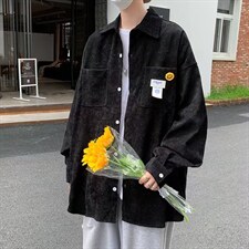 长袖衬衫春款男港风潮流灯芯绒衬衣C916P33，男装衬衫，星座1116-2