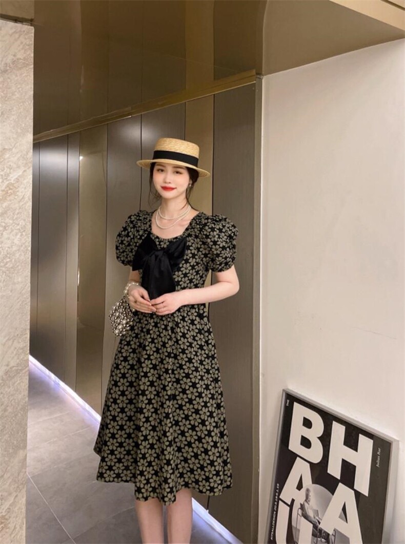 今年新蝴蝶结连衣裙，女装连衣裙，密斯倩