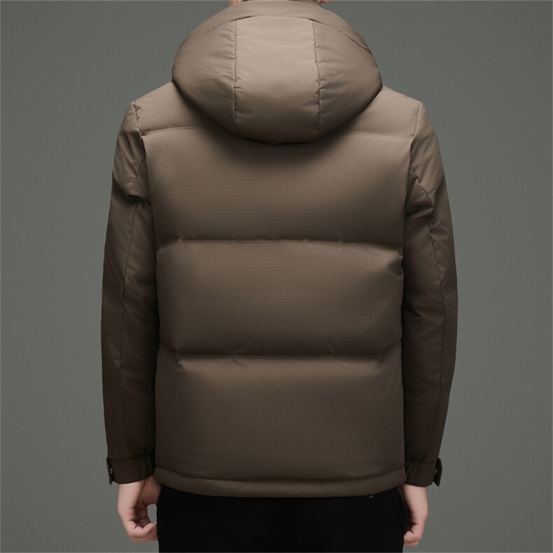 2025冬季新款男士脱帽羽绒服50绒子白鸭绒加厚时尚商务休闲外套,男装羽绒服,钱塘723