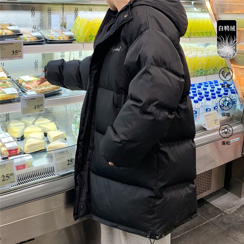 港风夜景新标白鸭绒字母印花中长款羽绒服YR1511特批225控298,男装羽绒服,电商A247
