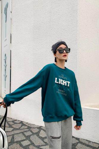 银狐绒超柔拉绒卫衣，女装卫衣/绒衫，紫 睿