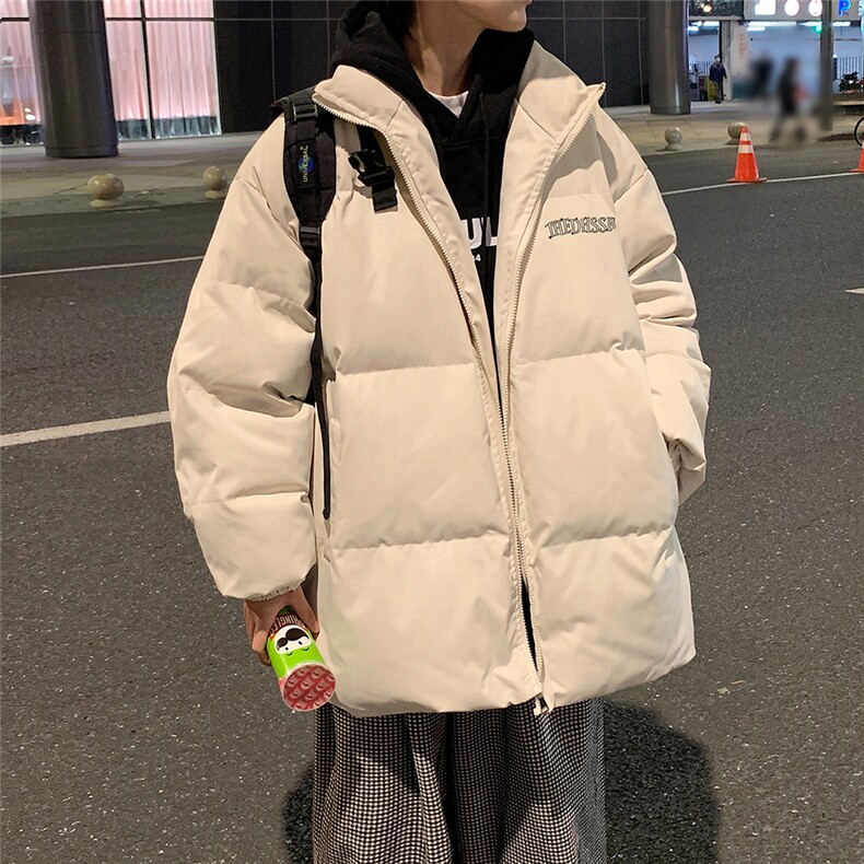 港风夜景宽松字母印花时尚休闲立领棉服A247-MY2101特批60控99,男装棉衣,电商A247