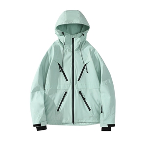 冬新防水拉链魔术贴滑雪服情侣款大码加绒加厚夹克外套M19-P180图片