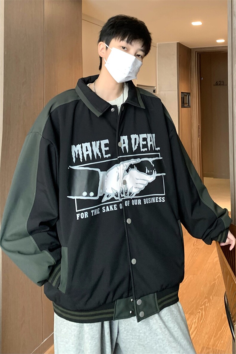22冬新款宽松休闲oversize冬季厚款棉衣B266-Y618-P115,男装棉衣,星座B257-1