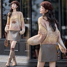 2025年冬季套头针织毛衣套头羊毛韩版线衫通勤休闲时尚淑女毛衣，女装针织衫/毛衣，韩宇舍