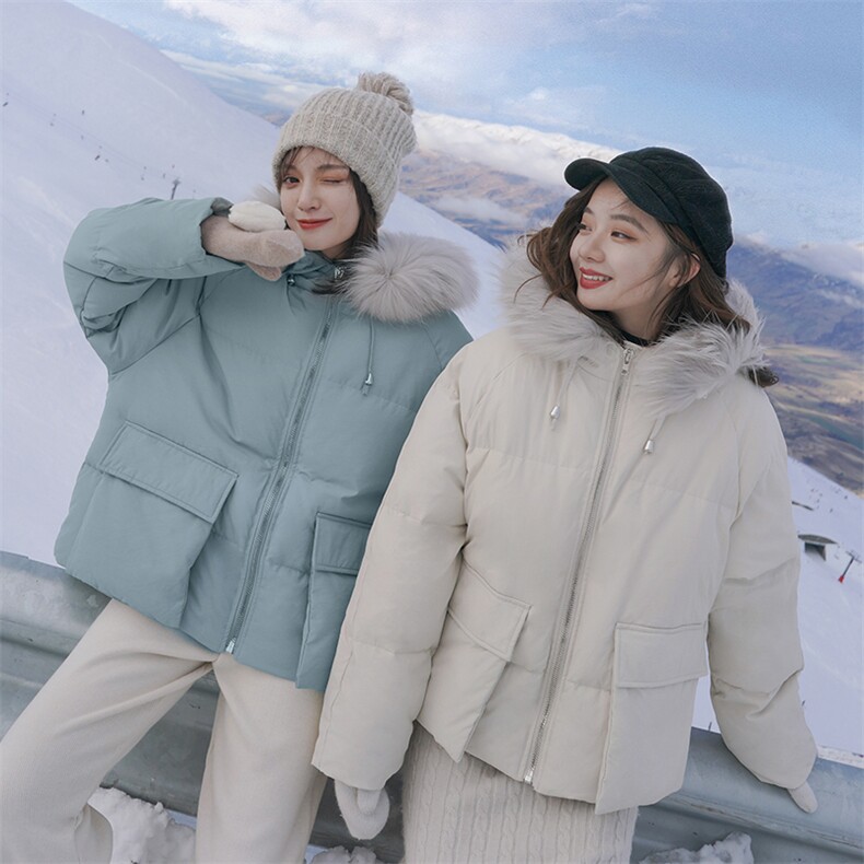现货主推款大毛领棉服浙宝163-0888-P155-控228,女装棉衣/棉服,拾菱