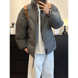 现货美式高街休闲夹克冬季立领纯色三防户外工装加厚棉服外套图片