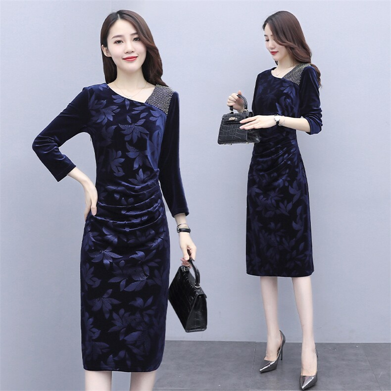 2021年秋季时尚百搭气质优雅熟女连衣裙，女装连衣裙，贵人树