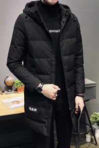 男士加厚羽绒服2020冬季新款中长款连帽潮流休闲外套DS273T图片