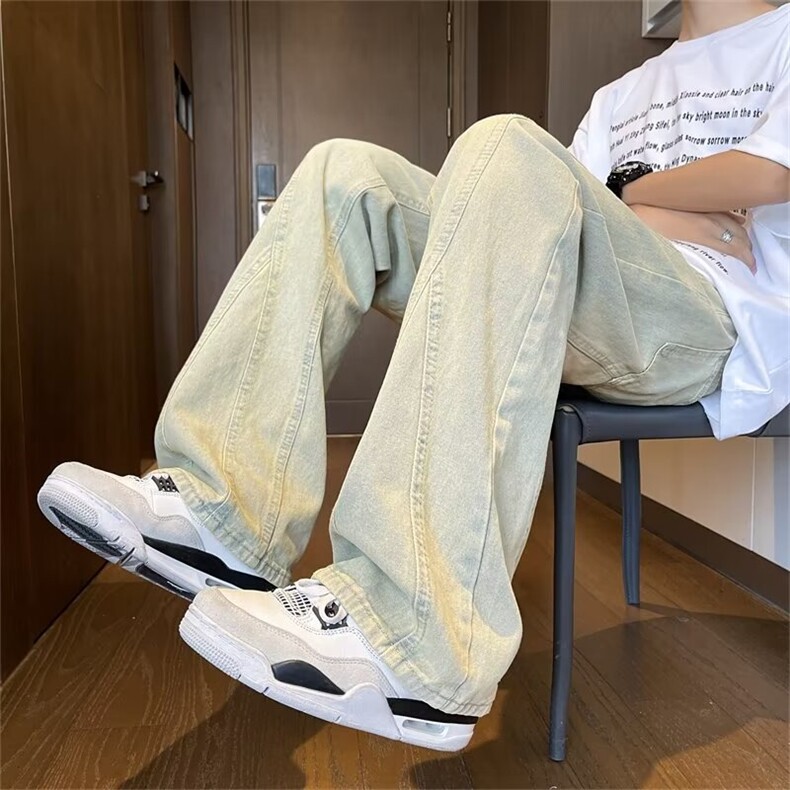 美式复古解构设计感小众牛仔裤男女款TG39P45,男装牛仔裤,星座1116-2